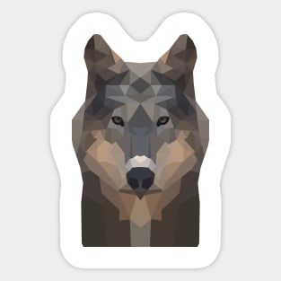 low poly wolf Sticker